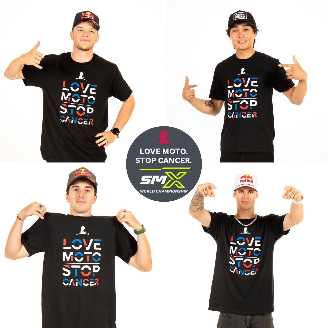 Not just a shirt. A statement. Join us in repping the red, white, and blue for the kids at <a href="/StJude/">St. Jude</a> .🇺🇸

Sign up as a monthly donor and this exclusive t-shirt is yours. Text “SUPER” to 785-833 

#SMX #ProMotocross #StJude