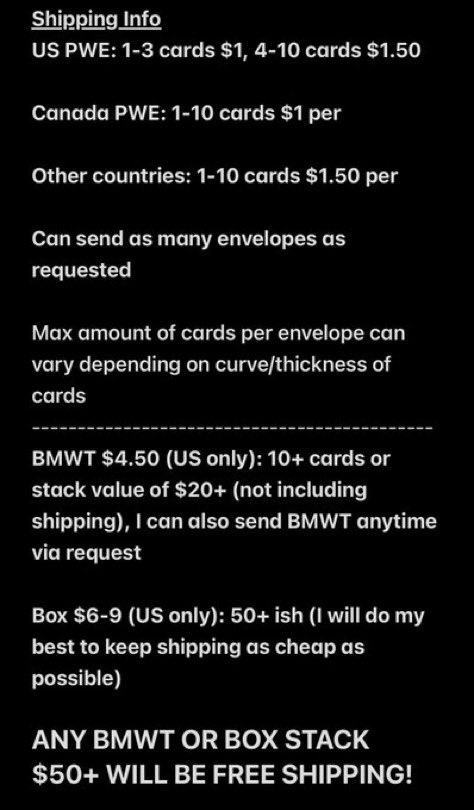 euphoriccards's tweet image. #euphoricstacksale
Rules & shipping!
Please DM me if you have any questions.