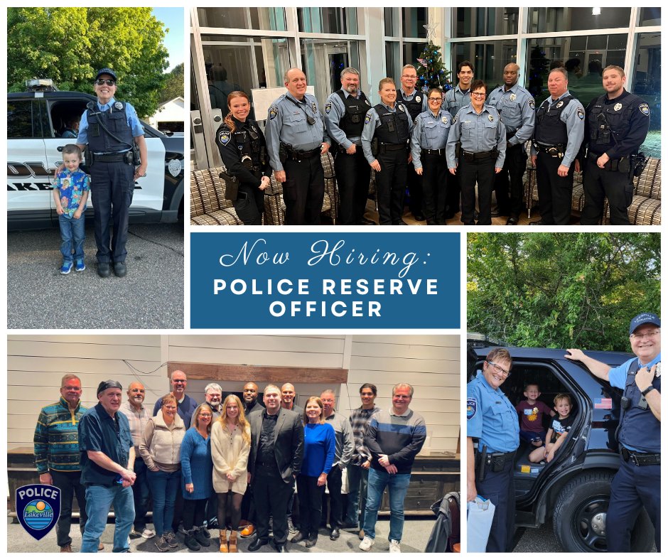 🚨JOB ALERT 🚨
We are seeking a Police Reserve Officer to add to our team!

👉Application and more info can be found here governmentjobs.com/careers/lakevi…
