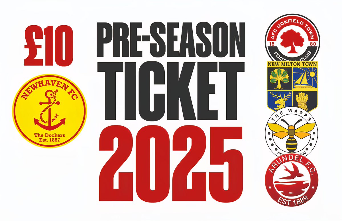 Newhaven FC (@newhavenfc) on Twitter photo ๐ ๐ฃ๐ฅ๐-๐ฆ๐๐๐ฆ๐ข๐ก ๐ง๐๐๐๐๐ง!
Our pre-season friendlies start in just under a week, and you can watch all four of our home games for just ยฃ10.
Tickets are available at the Dockers Cafe all week or can be purchased at our first friendly next Tuesday evening.
#COYD ๐ ๐ฃ๐ฅ๐-๐ฆ๐๐๐ฆ๐ข๐ก ๐ง๐๐๐๐๐ง!
Our pre-season friendlies start in just under a week, and you can watch all four of our home games for just ยฃ10.
Tickets are available at the Dockers Cafe all week or can be purchased at our first friendly next Tuesday evening.
#COYD