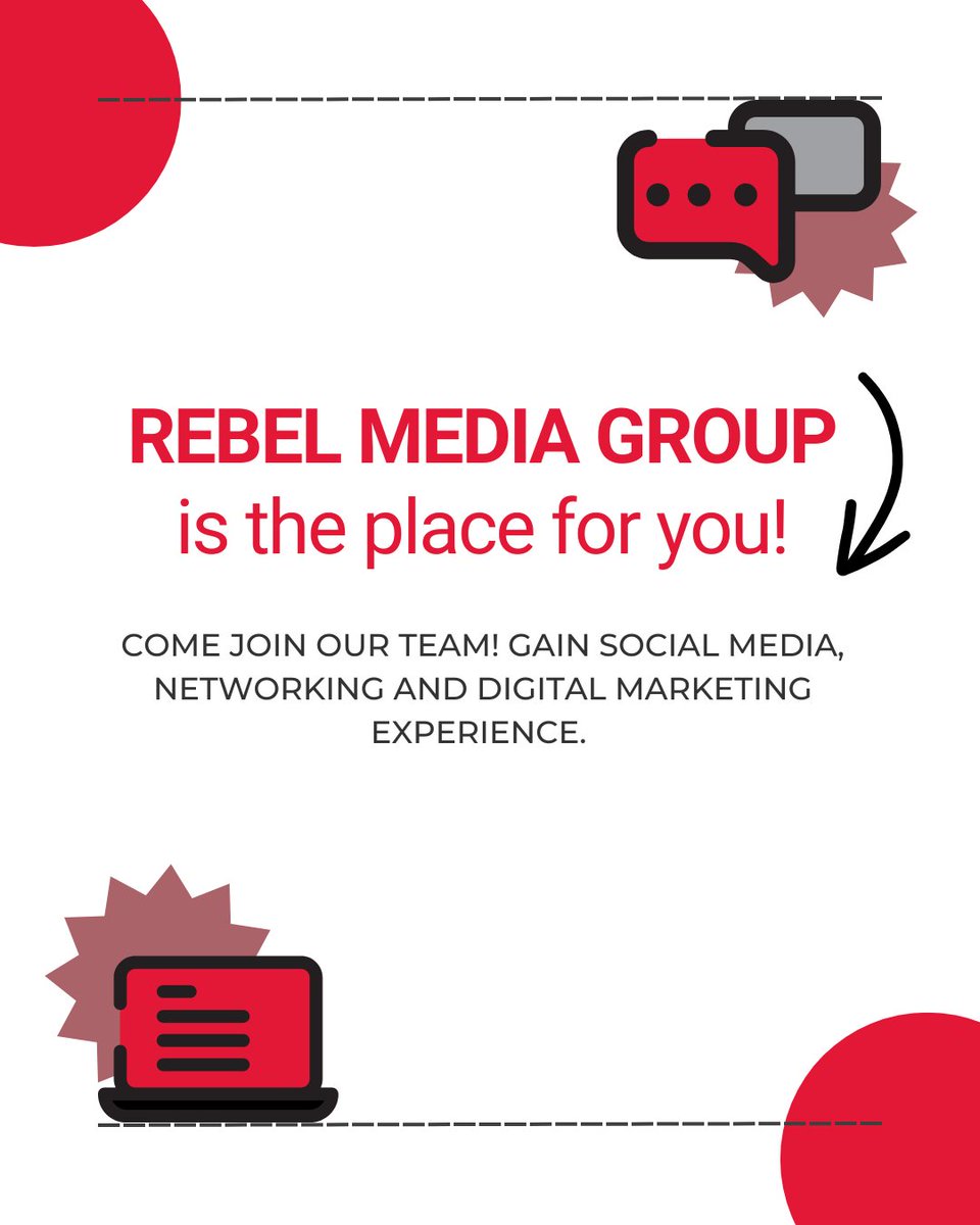 Hey Rebels! Ready for some hands-on experience in social media marketing and PR? Want to get some content creation under your belt? Join RMG today and enjoy the multitudes of opportunities our members get!

Don't miss the chance Rebels! Contact us at rmg@unlv.edu.