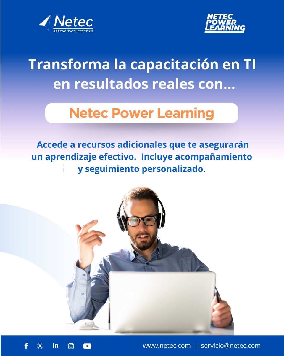 netec's tweet image. 🚀 ¿Tu equipo realmente está aprendiendo y adoptando nuevas tecnologías?
Netec Power Learning impulsa la adopción tecnológica y certificación con seguimiento personalizado.
🔗 Conoce más 👉🏻 hubs.la/Q03vtkx-0
#NetecPowerLearning #NetecConecta