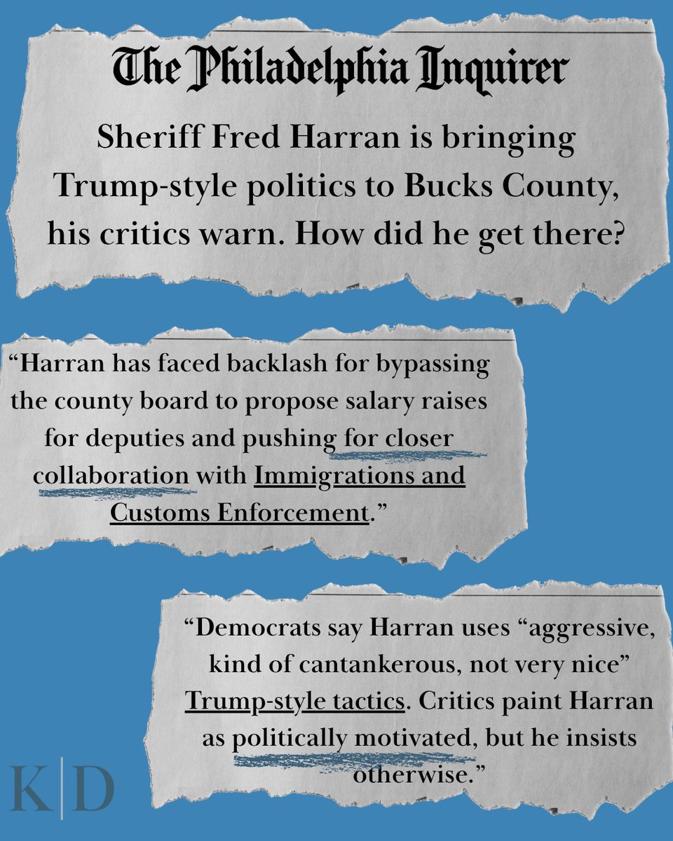 kennedydemspa's tweet photo. Immigrants are the backbone of Bucks County. We need smart public safety—not wasting tax dollars doing ICE’s job with 5K warrants outstanding. That’s why we support @DannyCeisler for Sheriff: integrity, safety, and dignity for all. 💙💪 #BucksCounty #SmartJustice #DannyCeisler https://t.co/e7m866lGga