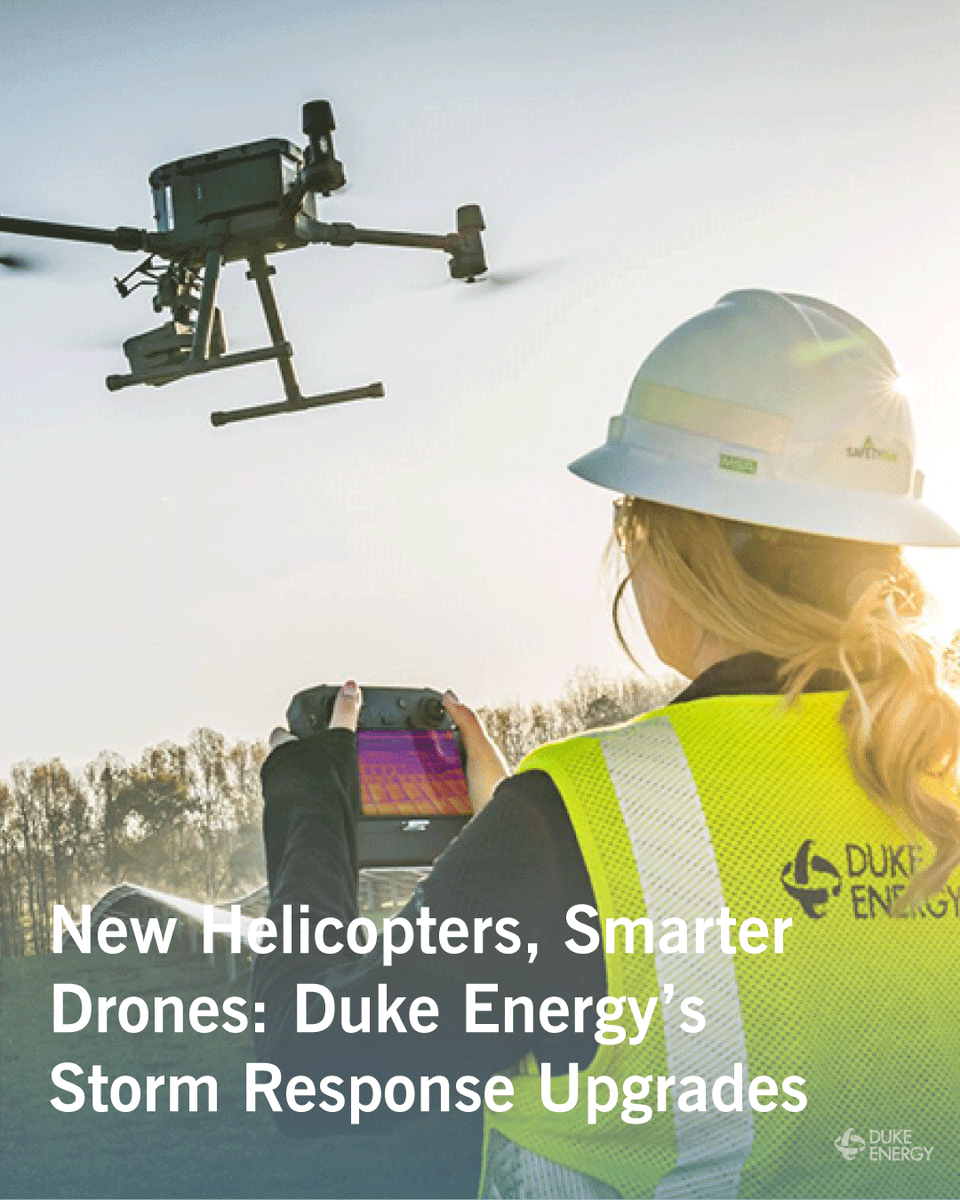 DukeEnergy's tweet image. After a storm, drones with infrared cameras find damaged or underperforming solar panels by analyzing heat signatures. Before drones, technicians would use a handheld imaging device to test each section of a solar field, which can span hundreds of acres. spr.ly/60174lKSd.