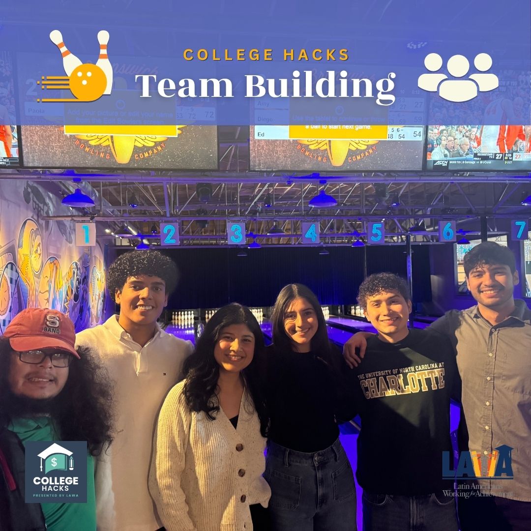 ✏️College Hacks✏️

We had so much fun bowling at Queen Park Social! Thank you to the scholars who joined the College Hacks: Team Building Workshop. 

🧑‍🎓LAWA scholars, stay tuned for an invitation to this year’s Winter Social!
.
.
.
.
 #lawanc #lawacollegehacks #teambuilding