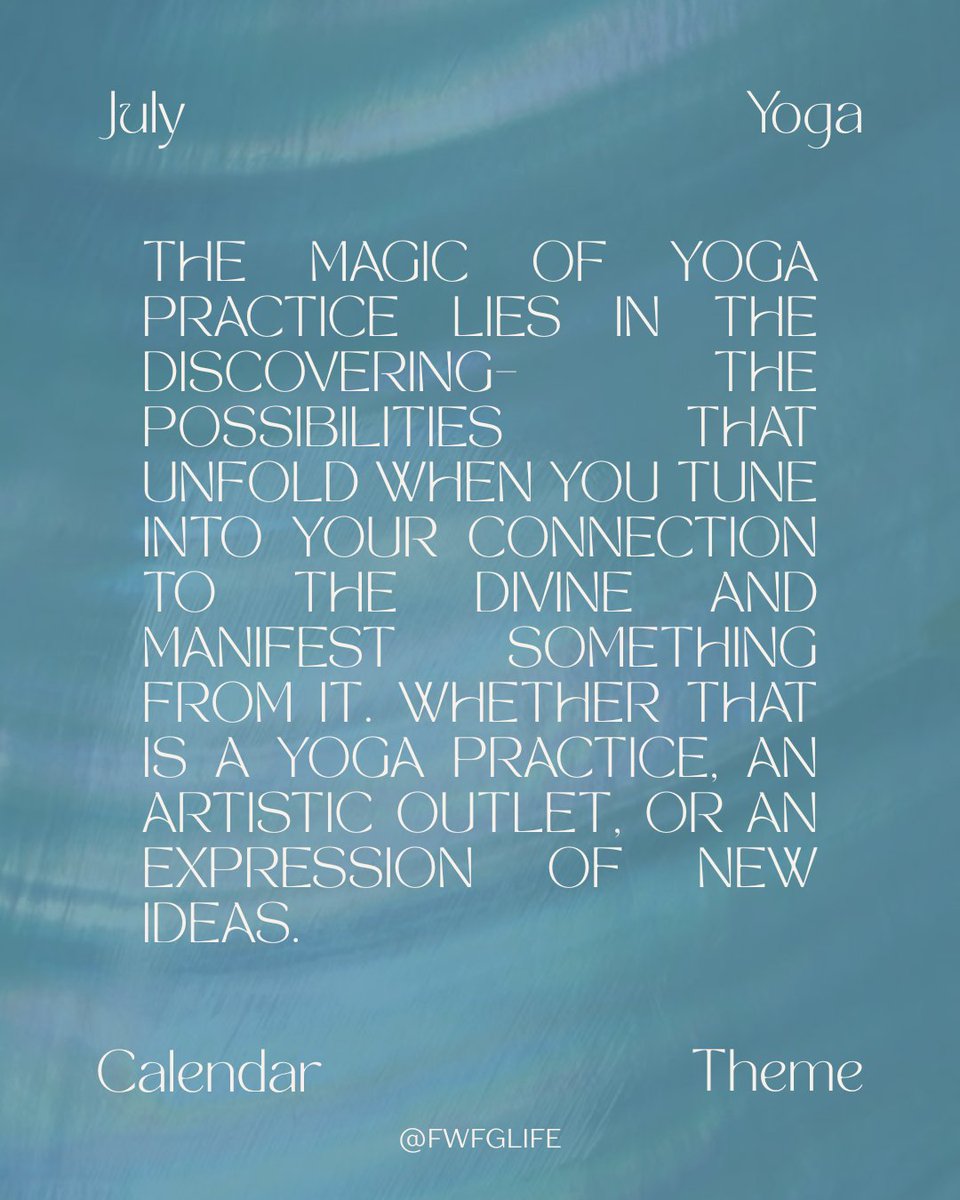 July is here and with it comes the invitation to CREATE.⁠ This month’s calendar is your canvas, your blank page, your open space to move, breathe, and birth new visions.⁠ Learn more at the link below and join us for today's calendar practice!
⁠
yogawithadriene.com/calendar/