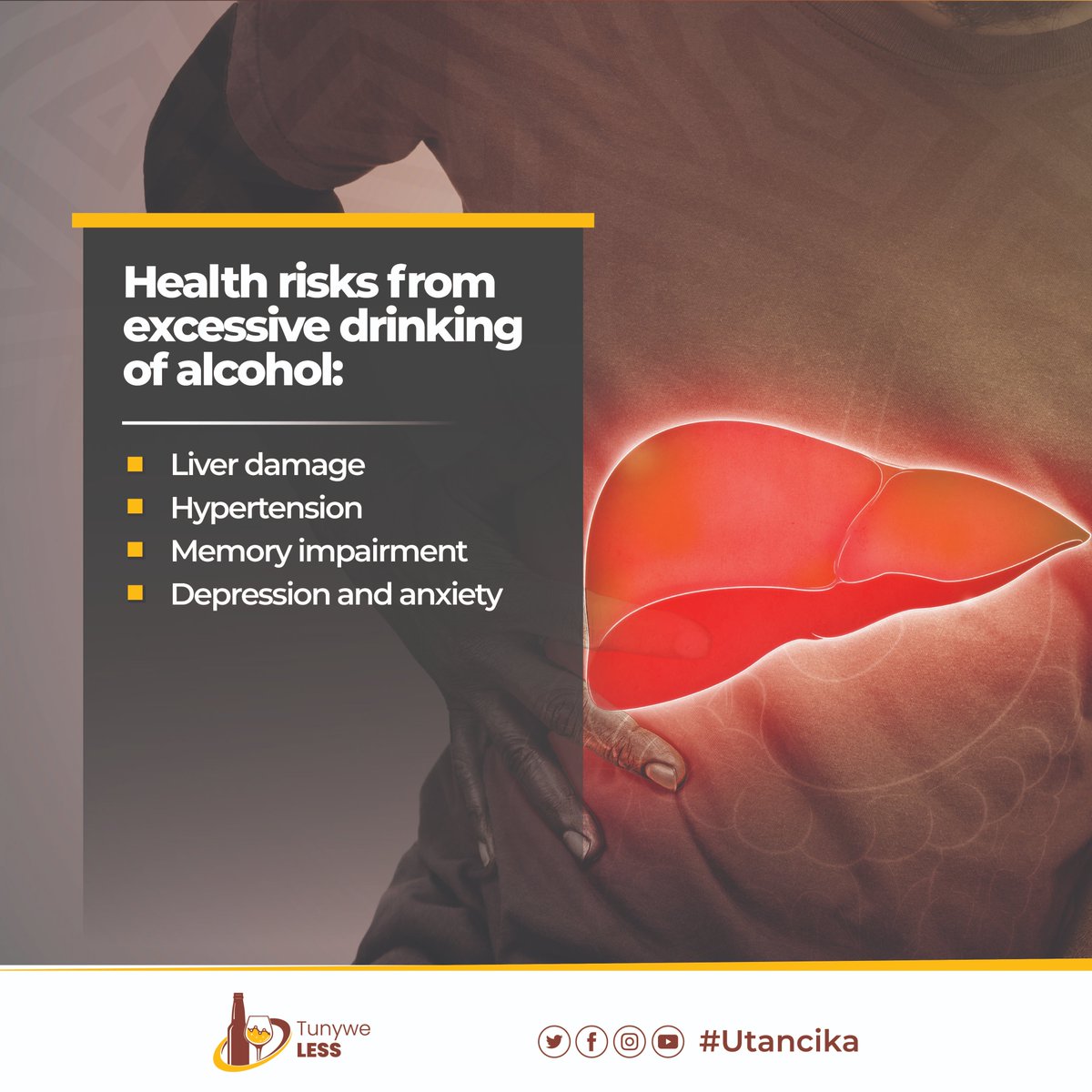 Ministry of Health | Rwanda (@rwandahealth) on Twitter photo Holidays are meant to recharge us - not leave us feeling worse.
Having a drink now and then is pretty common, but it’s worth keeping in mind that even moderate alcohol can come with some risks, like:
📌Liver problems
📌Higher cancer risk
📌Heart issues
📌Mental health struggles Holidays are meant to recharge us - not leave us feeling worse.
Having a drink now and then is pretty common, but it’s worth keeping in mind that even moderate alcohol can come with some risks, like:
📌Liver problems
📌Higher cancer risk
📌Heart issues
📌Mental health struggles