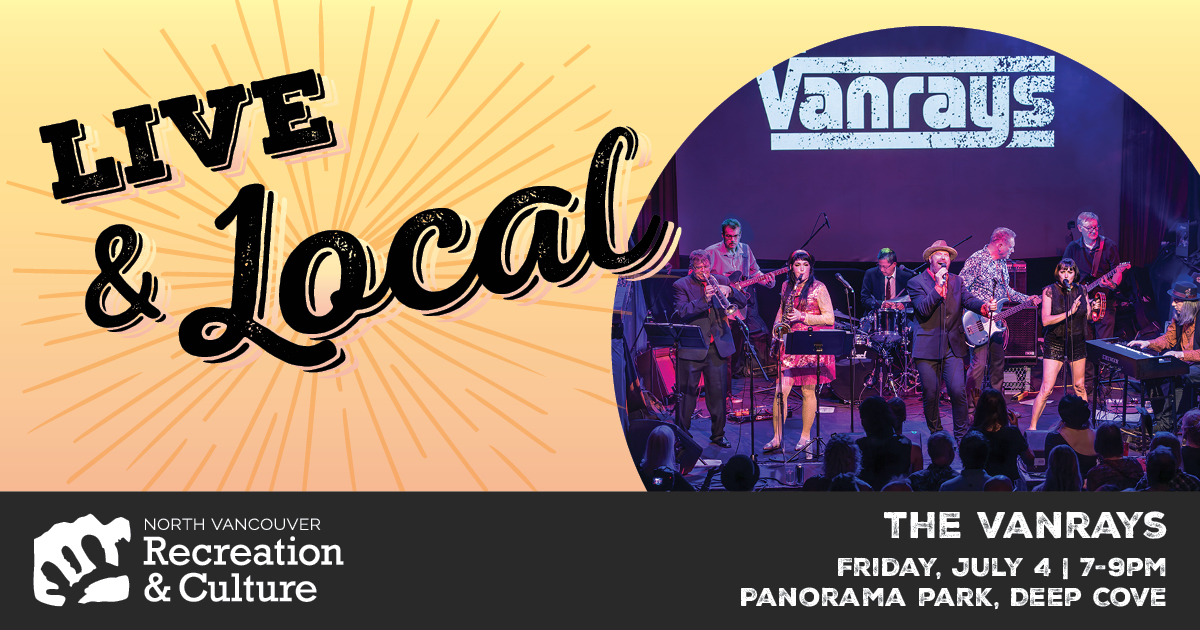 thevanrays's tweet image. Join us Friday for 2 free outdoor sets in Deep Cove!  7-9pm at Panorama park in North Van.