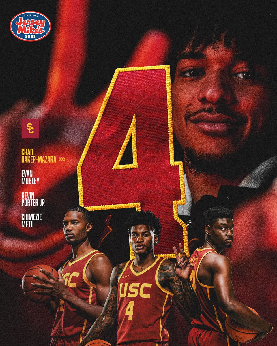 USC Men's Basketball (@usc_hoops) on Twitter photo The No. 4 has been rocked by three future pros in the last decade.
<a href="/ChadBaker2700/">Chad Baker-Mazara</a> is ready to make it 4 for No. 4. The No. 4 has been rocked by three future pros in the last decade.
<a href="/ChadBaker2700/">Chad Baker-Mazara</a> is ready to make it 4 for No. 4.