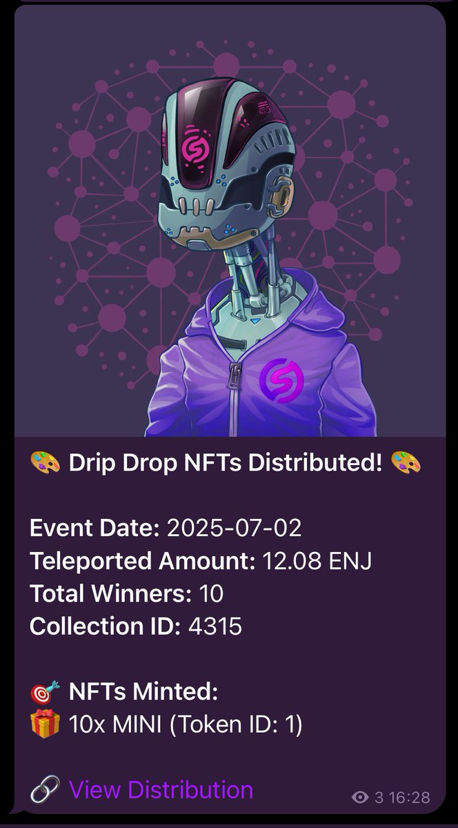 Substreak (@substreak) on Twitter photo Couldn't leave this unfinished.
Drip Drop teleports its balance from Relay to Matrix. Then it checks Matrix balance and applies the winner picker logic. And then it turns all this into a transaction. Magic! 😎
Congrats to all stakers who get showered with prizes lately! 🙂↔️ Couldn't leave this unfinished.
Drip Drop teleports its balance from Relay to Matrix. Then it checks Matrix balance and applies the winner picker logic. And then it turns all this into a transaction. Magic! 😎
Congrats to all stakers who get showered with prizes lately! 🙂↔️