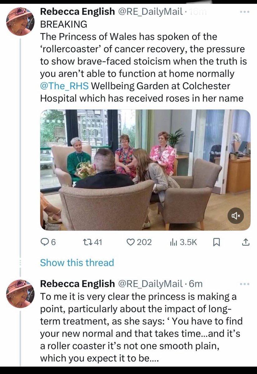 If she wants to go to her fave Wimbledon after her no show at Royal Ascot she was going to have to do another engagement beforehand so it did not look so obvious.

Focusing this engagement on health and trying to remind us that her recovery (which seems more delicate than