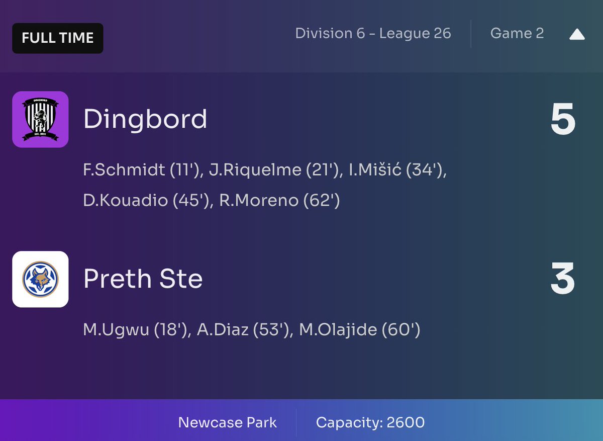 We fall at Newcase Park