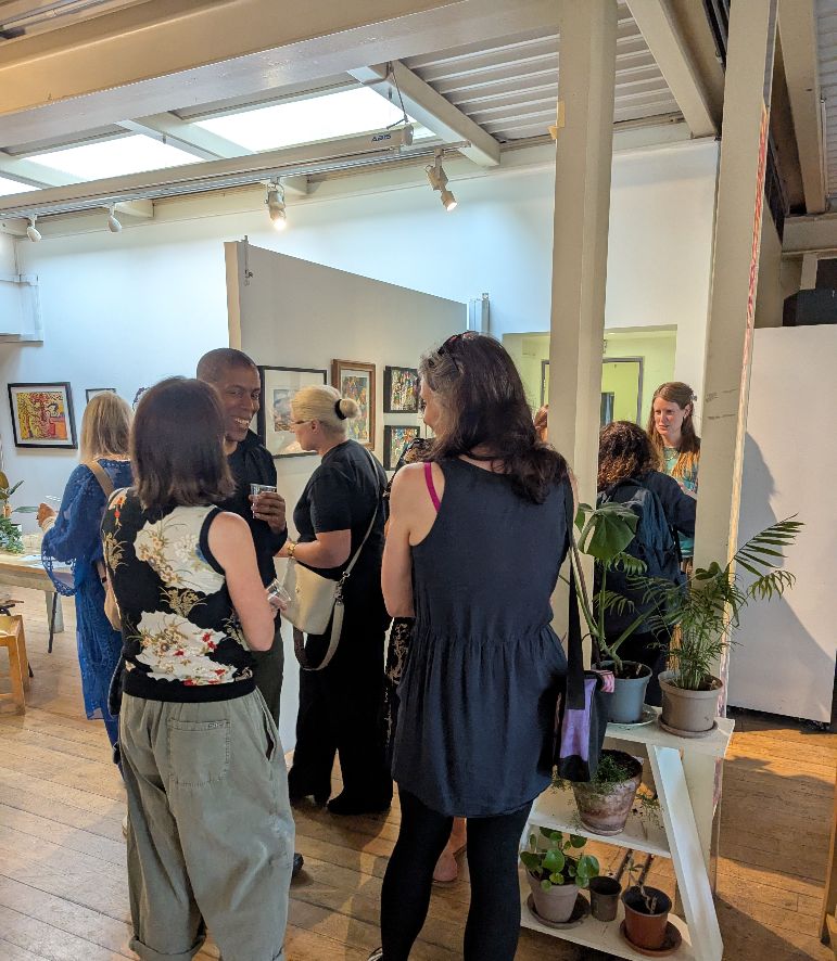 Visit our Stories From Upstairs exhibition in Hackney Wick to see the latest artworks by the artists at Studio Upstairs 🖼️ 

📆 Drop in any day from 11am to 4pm until Monday 7 July
📍 Arbeit Studios, Hackney Wick E9 5LD