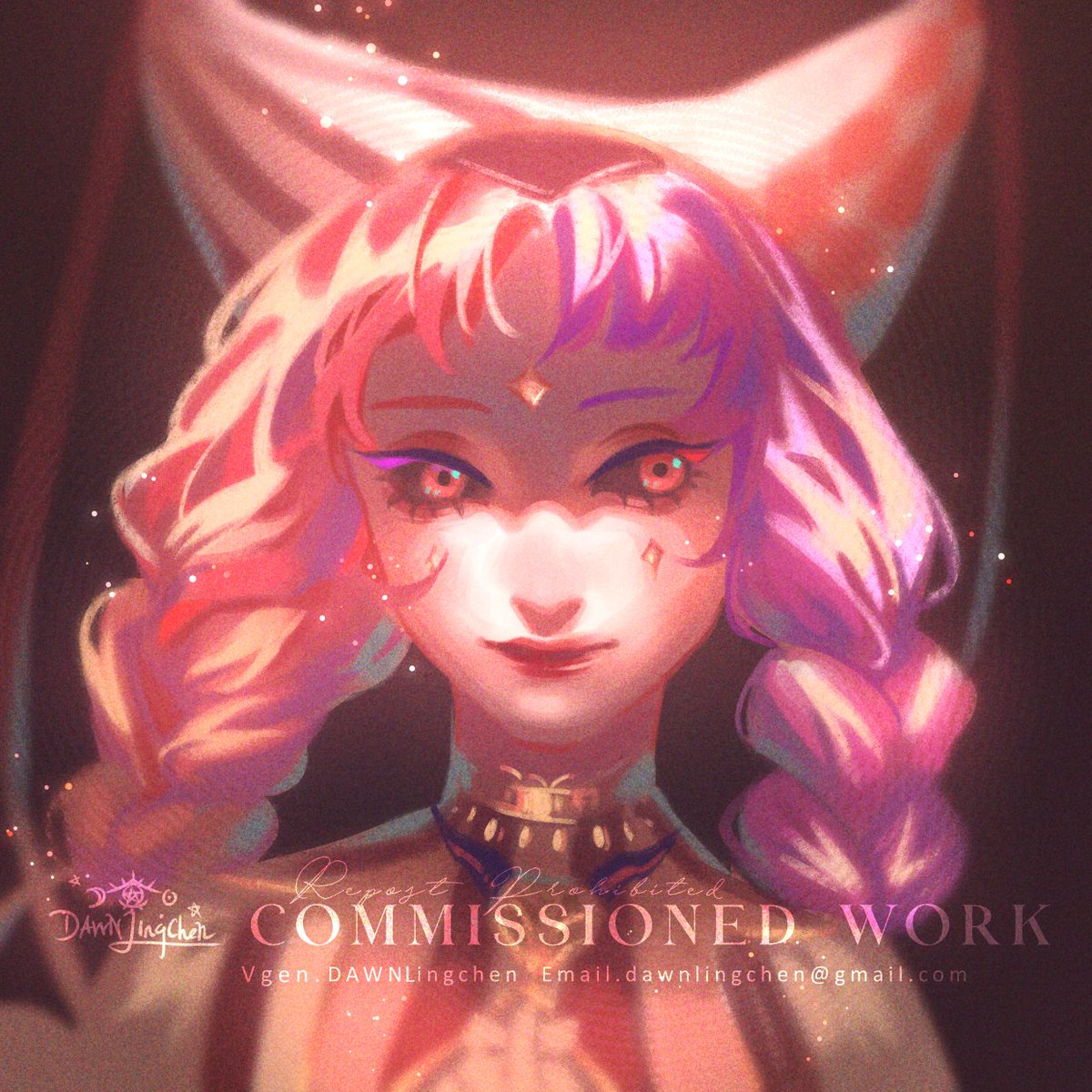 DAWNlingchen's tweet image. More headshot doodle comm! #vgen #vgencomm #FFXIV
