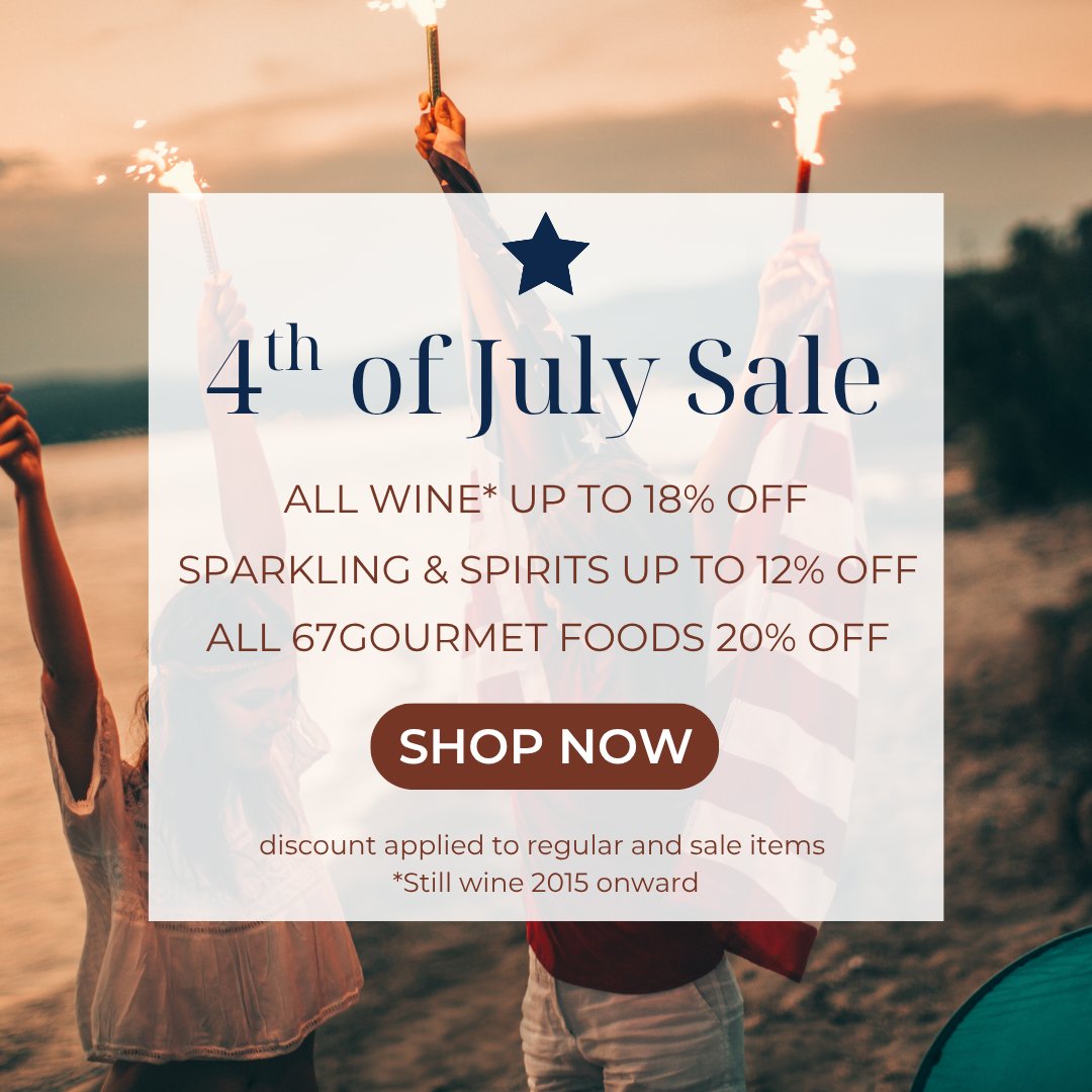 🎆 July 4th Sale is LIVE!
Rock-bottom prices on wine, spirits &amp; gourmet goodies 
📦 UWS store | Everything's on sale
🚚 LI &amp; Westchester delivery cutoff: NOON today!
#July4thSale #NYCWine #UpperWestSide #WineDeals #ShopLocalNYC  #winelovers #NYC #winetime #weekendvibes