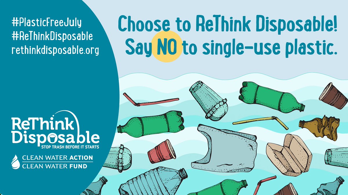 cleanwater_ri's tweet image. Plastic pollutes. From the extraction of fossil fuels to polluting manufacturing processes to litter and microplastics to final disposal - they are a disaster for our drinking water at every step.
This #PlasticFreeJuly, say NO to single-use plastic.
#ReThinkDisposable