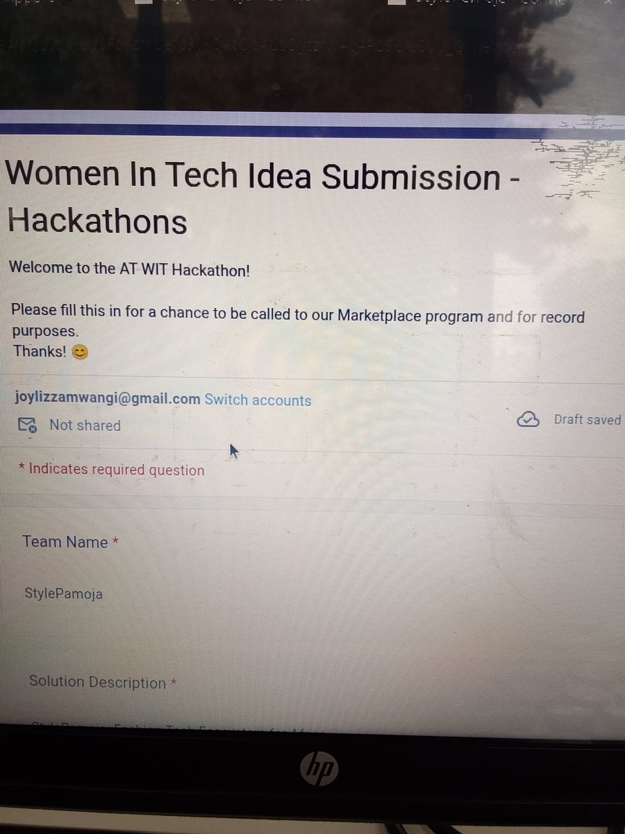 JoylizzaMwangi's tweet photo. Presentation time! So excited to see the incredible #FashionTech solutions #WomenInTech have built! ✨

#AfricasTalking #BuildwithAT #WeloveNerds #ATHackathon https://t.co/5gyx0GxpGb