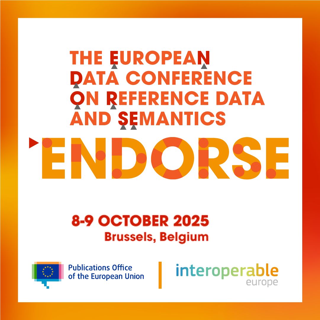 Turn #data into action across borders and languages with reference data and #AI at #ENDORSE2025!

Be sure to join for insightful panels and discussions on semantic technologies, reference data and #AI. Don’t miss out!

Registration and more information👉europa.eu/!xt7WFF
