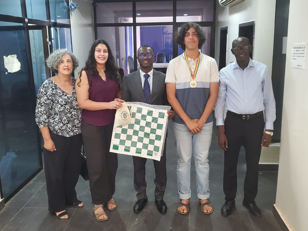 Chess in Gambia Schools and Communities (@christinaaziz20) on Twitter photo Honored to meet with Professor Pierre Gomez, the Minister of Higher Education to discuss bringing chess to universities across The Gambia. We’re excited to work together to make this enriching activity accessible to students in higher education! ♟️
<a href="/thegiftofchess/">The Gift of Chess</a> <a href="/gambia_chess/">Gambia Chess Federation</a> Honored to meet with Professor Pierre Gomez, the Minister of Higher Education to discuss bringing chess to universities across The Gambia. We’re excited to work together to make this enriching activity accessible to students in higher education! ♟️
<a href="/thegiftofchess/">The Gift of Chess</a> <a href="/gambia_chess/">Gambia Chess Federation</a>
