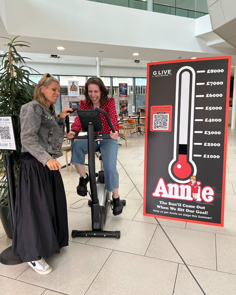 The G Live team are ready to saddle up for their FIRST EVER BIKE-A-THON to raise funds for the 2025 Summer Youth Project production of Annie! 👧

Starting Thursday 3 July from 2pm, donate what you can or come down and cheer the team on through to Saturday 5 July. ✨