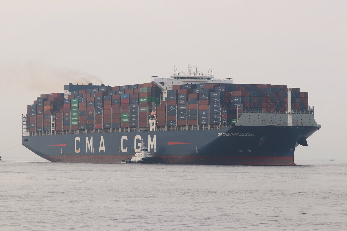 panamaru2's tweet photo. #CMA_CGM_APOLLON #IMO9882516
#Container_Ship 15000TEU 154995GRT 366.00m
b-01.2022 JIANGNAN SHIPYARD
本船は #CMA_CGM が2021~~2022年に5隻建造した #CMA_CGM_ZEPHYR_Class の4番船で各船ギリシャ/エジプト神話に因んで命名されています
同社 #M2X_Mexico_Express で運用されています
20250702 https://t.co/ci1sybqkDH