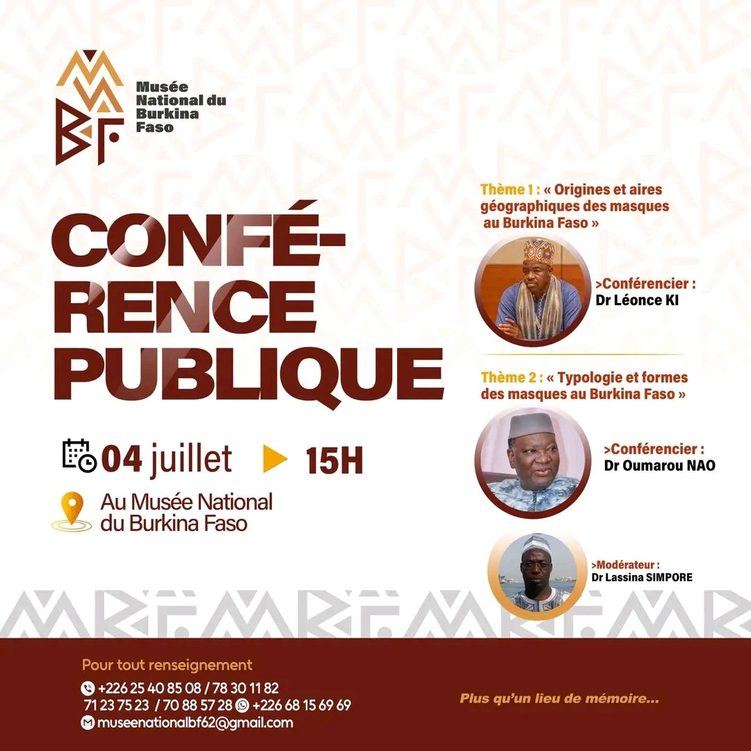 BurkinaMusee's tweet photo. CONFÉRENCE PUBLIQUE : L'exposition permanente à la loupe https://t.co/xIkqCeonlH