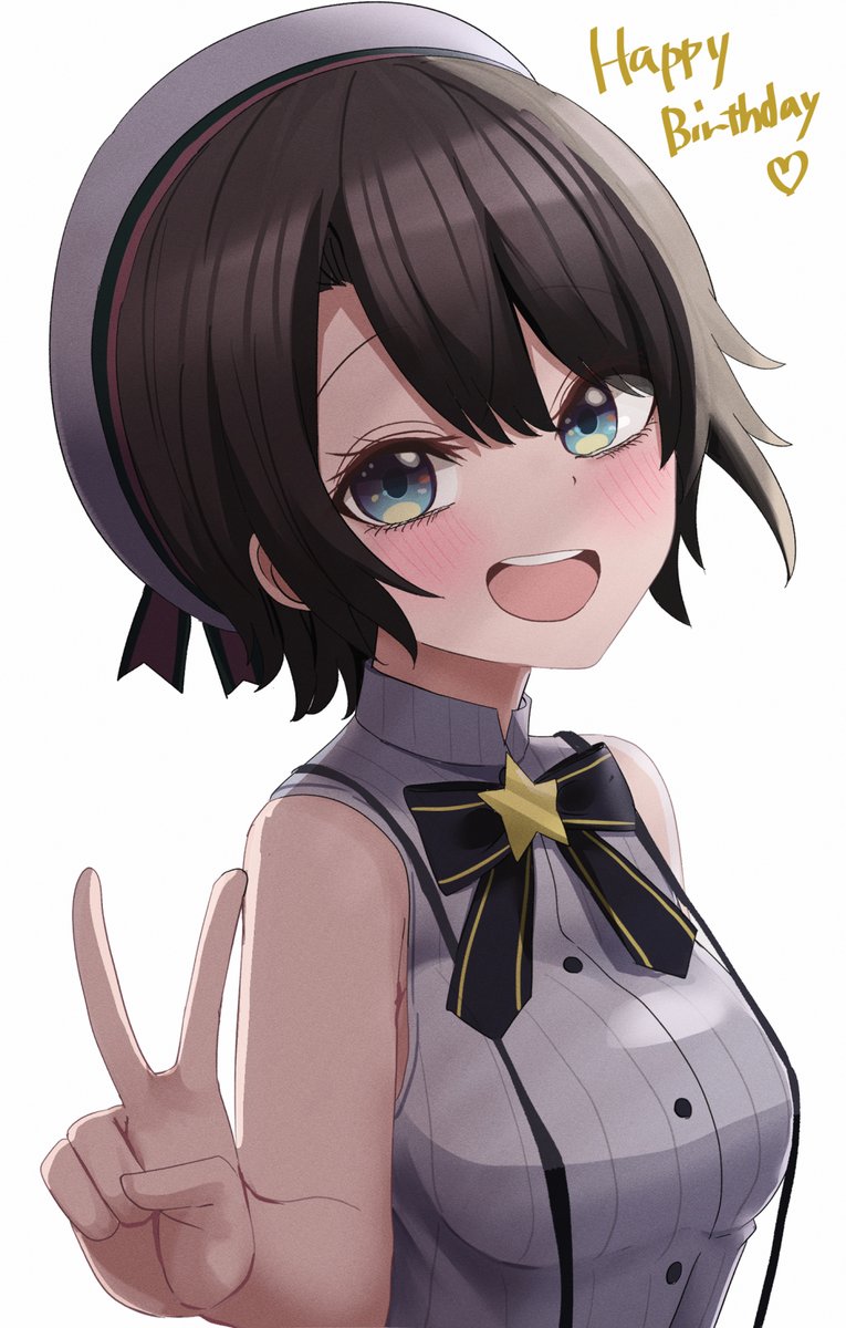 大空スバル ,大空スバル(制服風味なアイドル衣装) 「スバルちゃんお誕生日おめでとう～～!! #プロテインザスバル #大空スバル生誕祭」|みなづきのイラスト