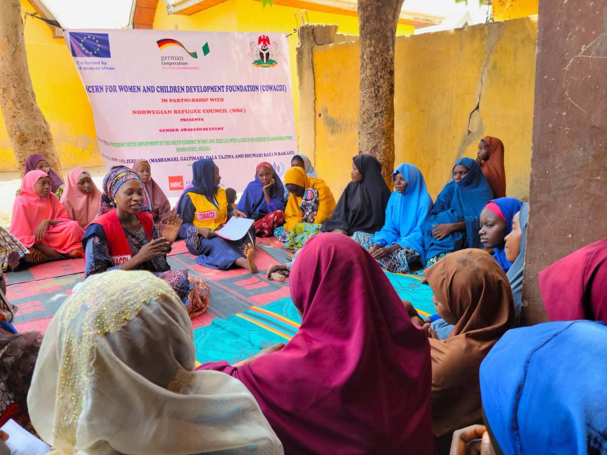 Cowacdi_ng's tweet photo. 📸 Voices united for change!
COWACDI led impactful Gender Awareness Sessions in MMC &amp; Jere, engaging women &amp; girls in open sessions on gender roles and the impacts of GBV.
Awareness sparks action. Inclusion drives transformation. 
#COWACDI #GenderAwareness #EndGBV #WomenVoices https://t.co/l15lJXELUt
