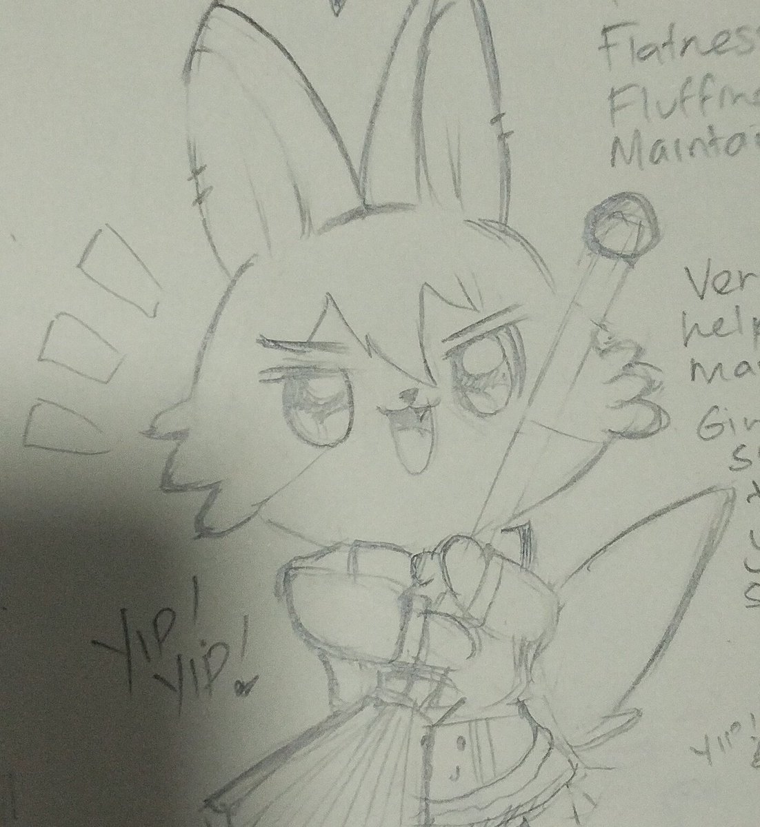 ChronosAtelier's tweet photo. Night doodle of FoxNui!Mipa! https://t.co/cv95gqDn6X