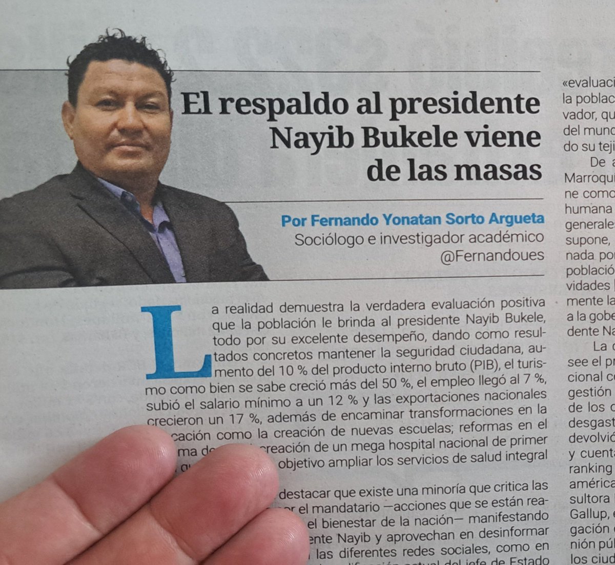Fernandoues's tweet photo. Gracias a Dios uno más en Diario El Salvador 
Bendiciones @nayibbukele @ybukele  @XZablah 
@fulloa51 @NetoSanabria @ompenate @Fernandoues 
https://t.co/s4c2DkvJd4 https://t.co/GKpw1x3gt1