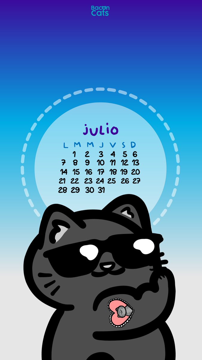 ✨ ¡Llegó julio con michicalendarios! ✨
4 diseños para acompañarte:
🍑 Por el día de la fruta 
🎵 Por el día del reggae 
💖 Por el día de la apreciación de los capibaras 
🐱Y un michito tatuado por el día de los tatuajes 

Llévalos contigo ¡o mejor aún! Compártelos con otrx