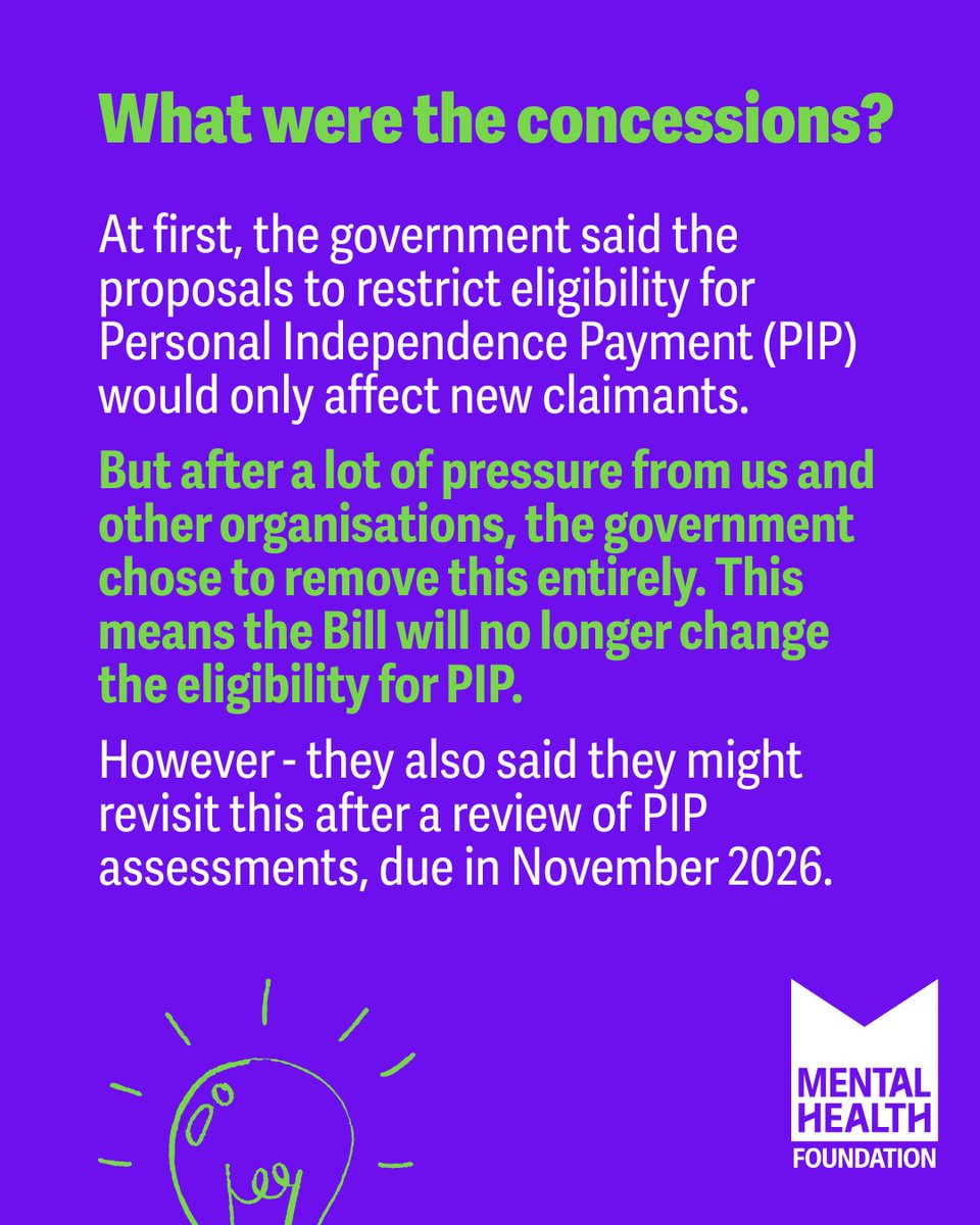 mentalhealth's tweet image. While it's good news on the concessions on the benefit reforms, we'll continue to campaign on this until we're convinced nothing in the bill will harm people's mental health.