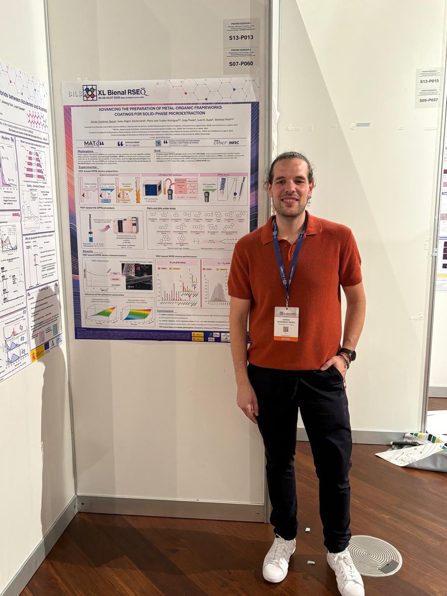 MAT4LL's tweet photo. MAT4LL is attending to #Bienal2025 , the conference of @RSEQUIMICA .
Don’t miss the posters presented by @jorgepasan , @agutiers , and @maritru0 https://t.co/ukSquotpPT