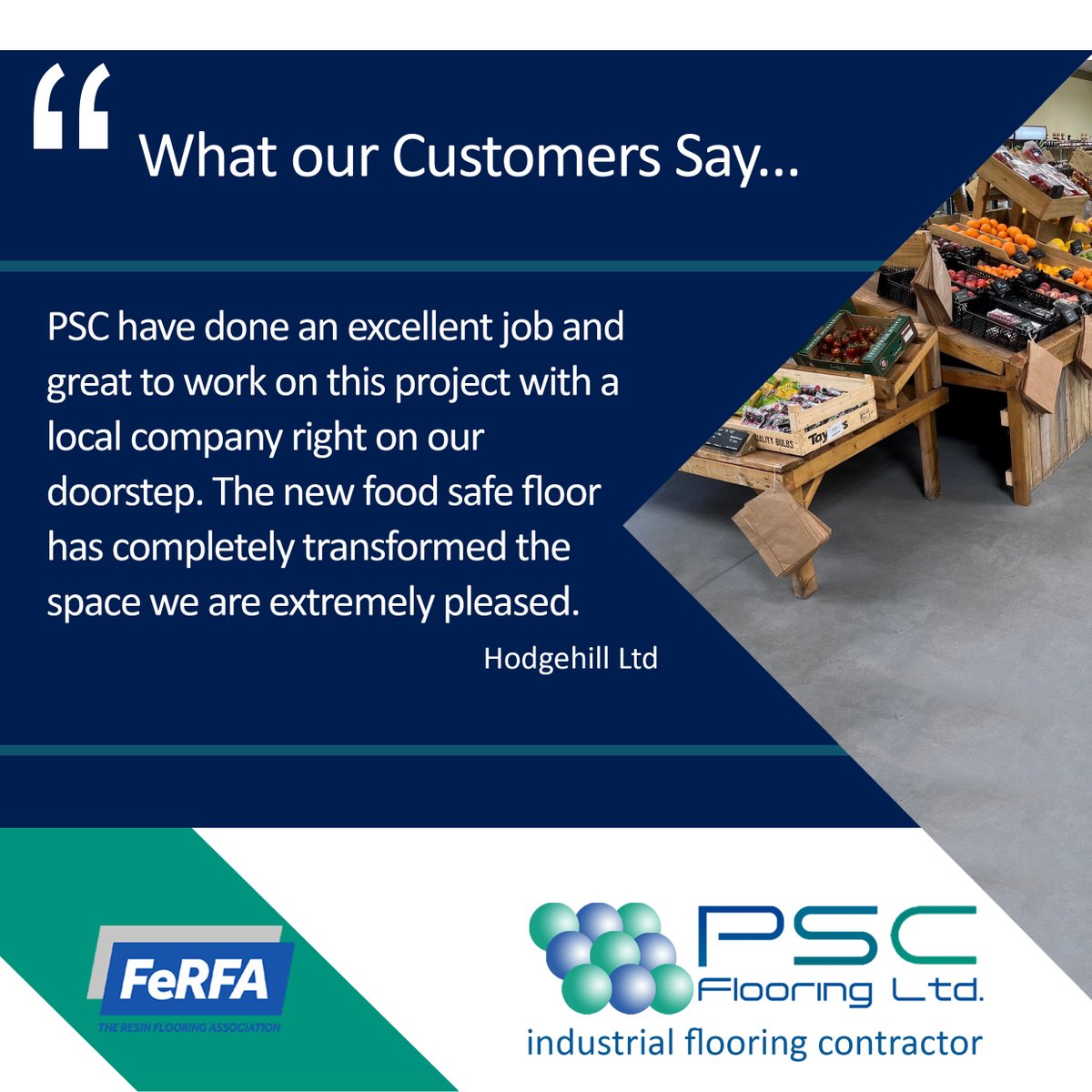 Its always great to get feedback from our customers.  If you have a food grade flooring project in mind, call our Team on 01562702047 or make an enquiry via our website: rb.gy/u3bc18
#polyurethanescreed #commercialkitchen #foodgradeflooring #bakery #butchery #brewery