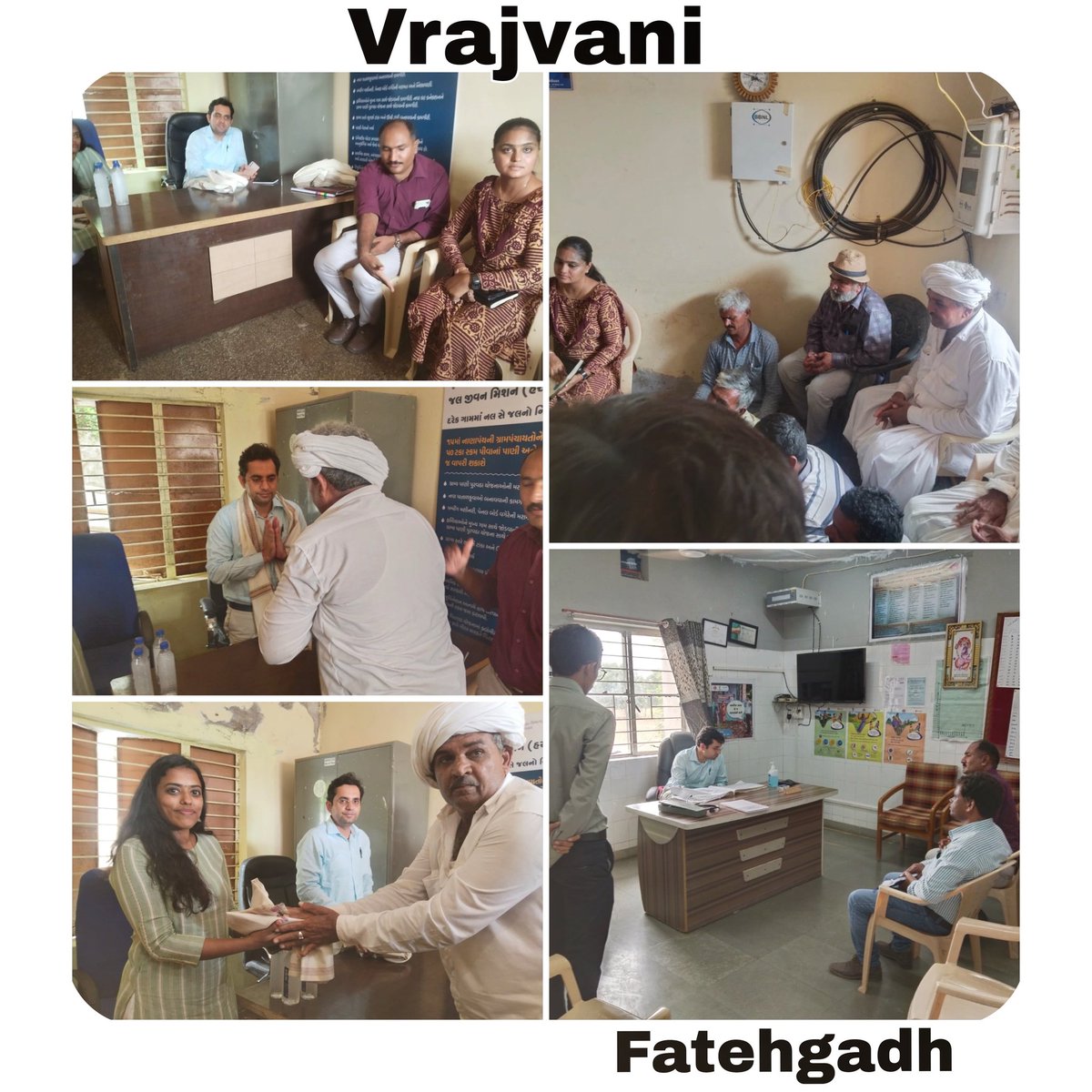 આજે રાપર તાલુકાના સરહદી વિસ્તારના ગામો લોદ્રાણી, ગઢડા રાસાજી, બાલાસર, વ્રજવાણી અને ફતેહગઢ ગ્રામ પંચાયત, આંગણવાડી કેન્દ્રો તેમજ PHC સેન્ટરની મુલાકાત દરમિયાન ગ્રામ જનોને વધુમાં વધુ સરકારશ્રીની યોજનાઓનું લાભ મળે તેવા સૂચનો આપ્યા.

<a href="/GujDCoffice/">Guj DCoffice</a> <a href="/InfoGujarat/">Gujarat Information</a> <a href="/WCDGujarat/">Women & Child Development, Govt of Gujarat</a> <a href="/MoHFW_GUJARAT/">Ministry of Health</a>