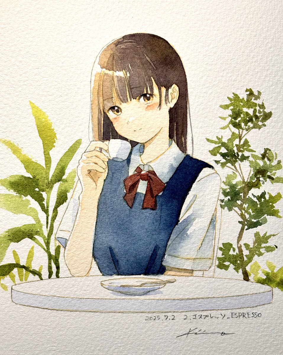 2.エスプレッソ_ Espresso
#WorldWatercolorMonth2025