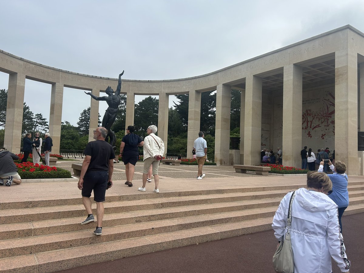 As we moved on to the American cemetery at Omaha beach the weather brightened up thankfully. So impressed how well the students responded to the environment, showing enormous respect and an appreciation of history.