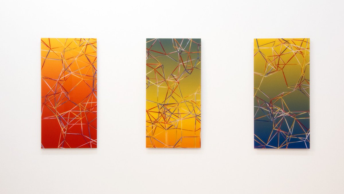 serendipityarty's tweet image. In 2013, I had acquired the right panel of Casey Reas' Network C triptych (physical, this was before NFTs..). More than 10 years later, thanks to DAM Gallery, the 3 works are finally reunited !