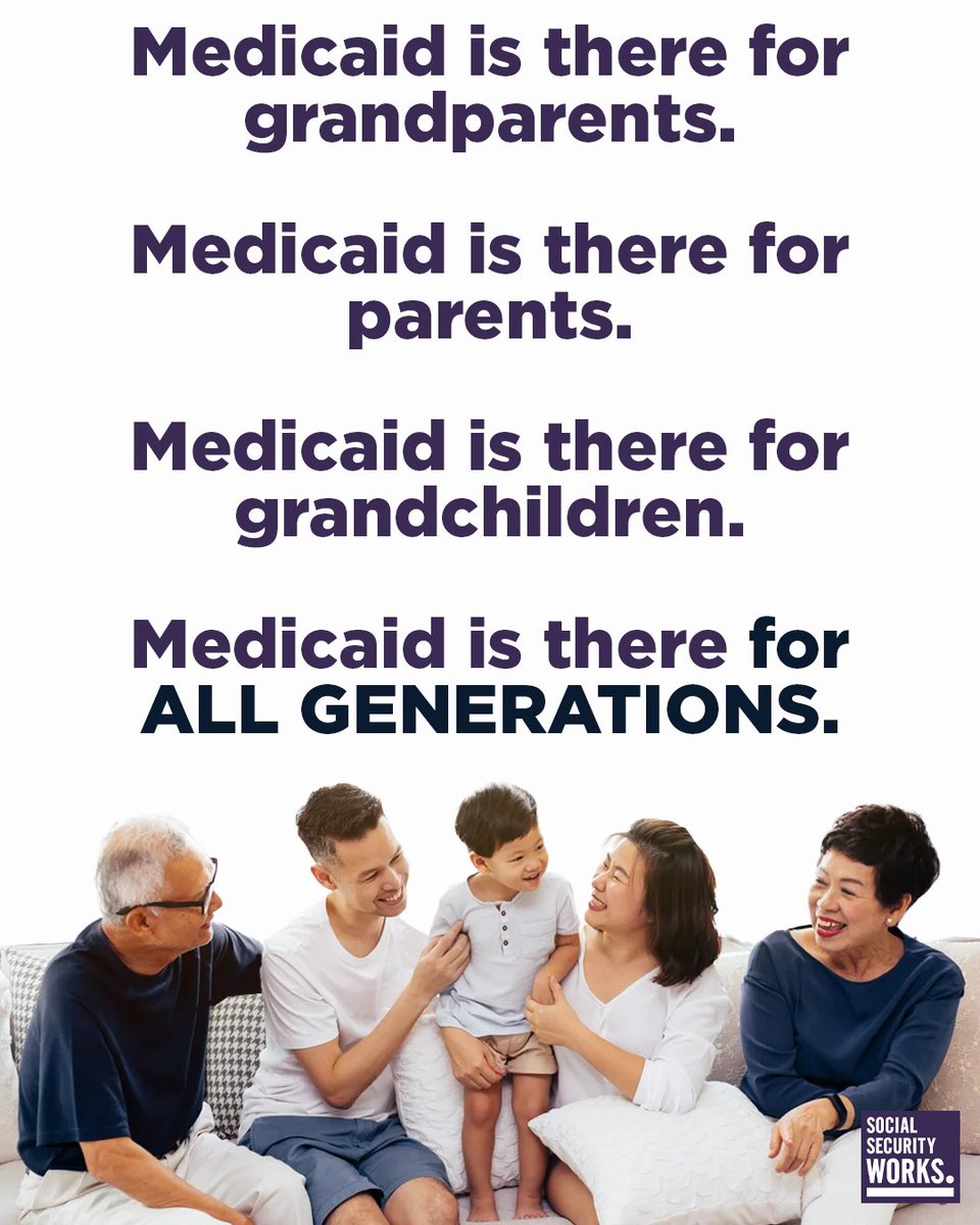 SSWorks's tweet image. Trump’s Big Ugly Bill will steal health care from 17 million grandparents, parents, and grandchildren who have a human right to health care.

Call 202-224-3121 and tell your Representative to VOTE NO.