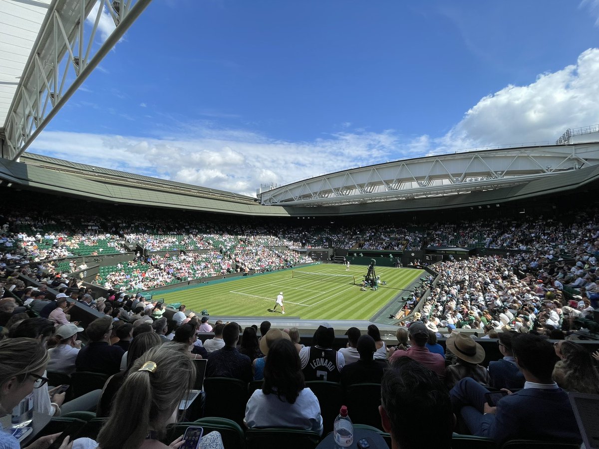 What a moment for Ollie Tarvet. A week ago he was an outsider at qualifying. Now he’s on Centre Court playing Carlos Alcaraz.
