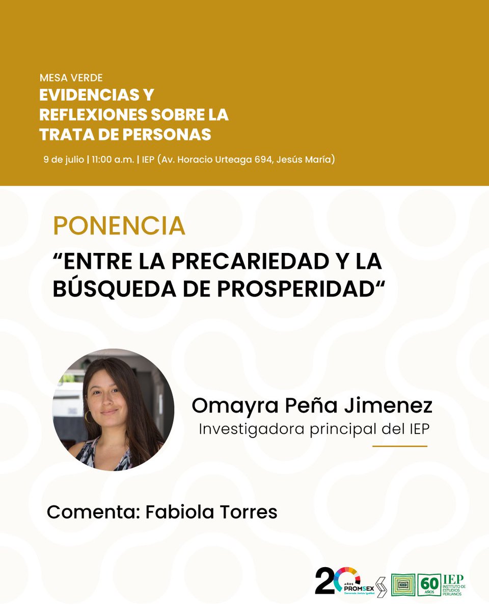 El primer estudio, "Entre la precariedad y la búsqueda de prosperidad", será presentado por nuestra investigadora principal <a href="/OmayraPJ/">Omayra Peña Jimenez</a>, coautora de la investigación, y contará con los comentarios de Fabiola Torres.