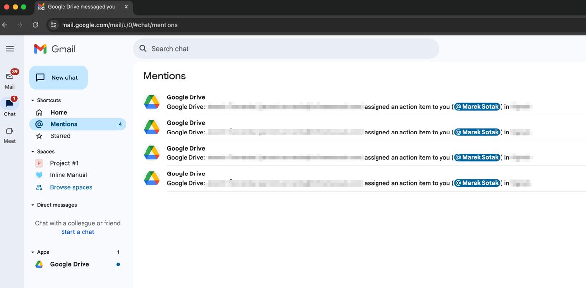 Why did Google decide Chat is the new home for Drive notifications? What was wrong with emails or a quiet little bell icon?

Now Google Drive messages you... 😭

This is not "workspace of the future".