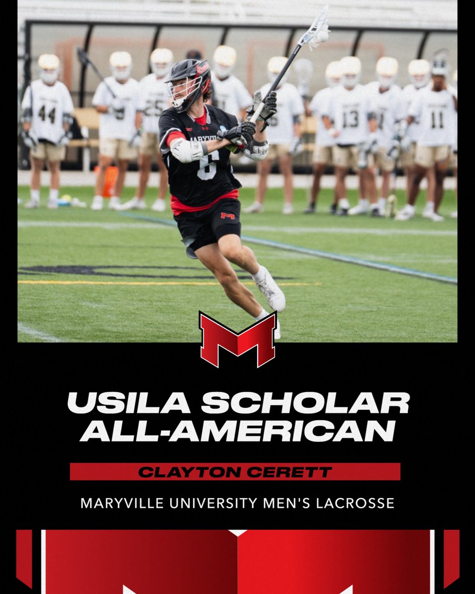 🥍 Winning on the field and in the classroom! 👏

The Maryville University men's lacrosse team was honored with the USILA Team Academic Award, and Dagan Carlson and Clayton Cerett were tabbed USILA Scholar All-Americans.
🥍#BigRedM #GLVCmlax

🔗maryvillesaints.com/news/2025/7/2/…