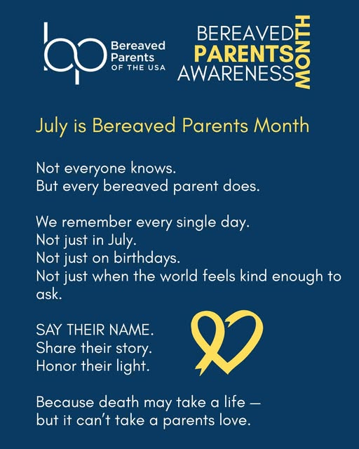 BFOKingston's tweet photo. #SayTheirName Reaching out to the bereaved, saying their person's name, no matter how long ago, lets them know you remember & you care about them. July is #BereavedParentsMonth. If you know someone who is grieving, there's no wrong time to check in.
#WeAreHere to #SupportYGK https://t.co/4x4RBUNoBl