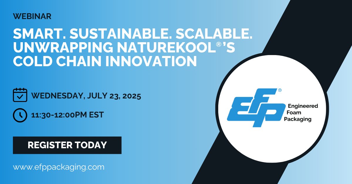 Smart. Sustainable. Scalable. Discover how NatureKool® emerged as a smart, #sustainable answer to modern cold chain demands in our July #webinar! 🌎 Reserve your spot now and explore the future of temperature-sensitive shipping. 🔗 loom.ly/zYbSUms #EFPLife #Packaging