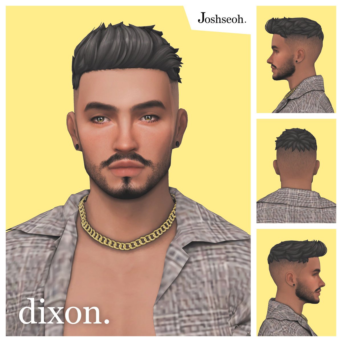 joshseoh's tweet image. Dixon Hair (Hair Commissions)
Now available for download!
Public release: 14-July-2025 #TheSims4