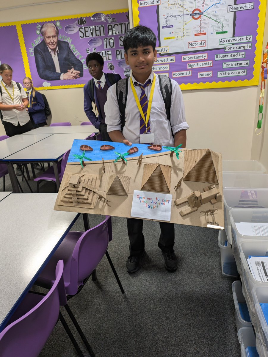 Some great creativity on show from our Year 7 pupil who made a model of ancient Egypt for his Geography project about Africa.