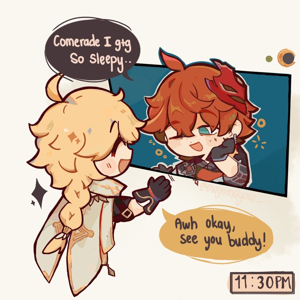 MayoMayow_'s tweet image. He did sleep, just doesn't feel like he does
#GenshinImpact #Tartaglia #Childe #Aether