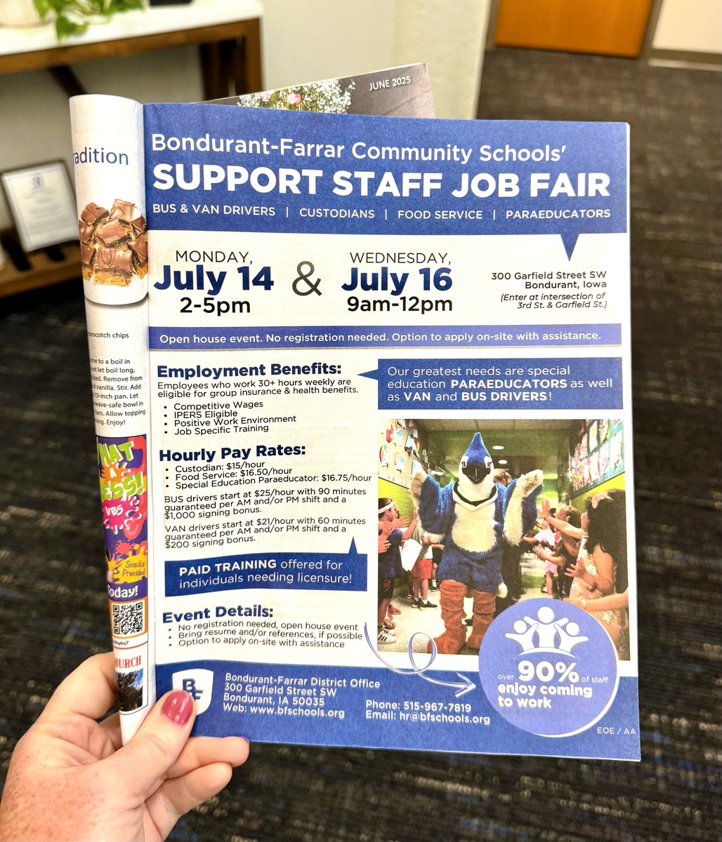Have you checked the mailbox lately?!  📪

Flip to page 9 to learn all about our upcoming Support Staff Job Fair... We hope to see you there!  😍

Learn more: bit.ly/4l31JBu  👈

#WeAreBondurantFarrar 💙