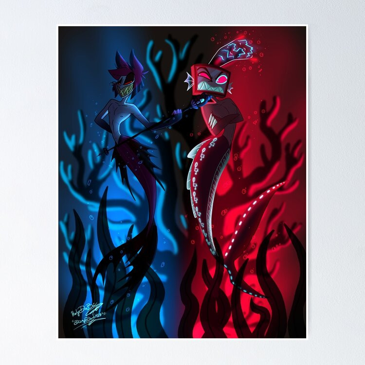 disneydork1928's tweet photo. “Merm Alastor &amp; Vox | Stayed Gone” is now available in my shop!

Available as stickers, prints, apparel, bags, and more!

🔽Link below🔽

#tlm_hhau #alastor #alastorhazbinhotel #vox #voxhazbinhotel #stayedgone #stayedgonehazbinhotel #hazbinhotel #hazbinhotelfanart https://t.co/bpITdff7Vp